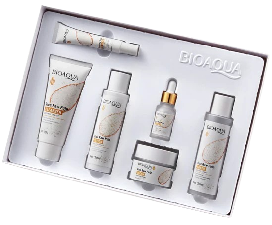 Bioaqua Kit de Lujo Facial Linea Arroz Bioaqua 6 Unidades